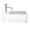 Crosswater Popolo 480 x 250mm (1TH) Wall Hung Cloakroom Basin - White Gloss Large Image