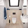 Crosswater Popolo 480 x 250mm (1TH) Wall Hung Cloakroom Basin - Matt White  Feature Large Image