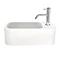 Crosswater RH Popolo 480 x 250mm (1TH) Wall Hung Cloakroom Basin - Matt White Large Image
