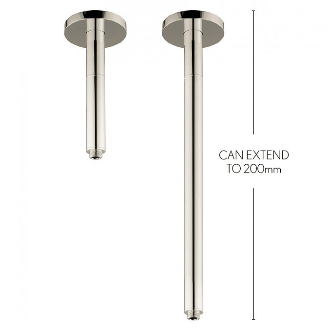 Crosswater - Rex 200mm Extendable Ceiling Shower Arm - Nickel - FH685N Large Image