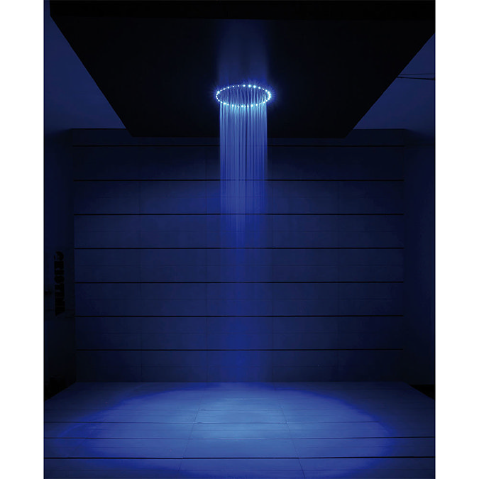 Crosswater - Rio Blue 240mm Round Showerhead with Lights and Ceiling Arm - FHX722C Profile Large Ima