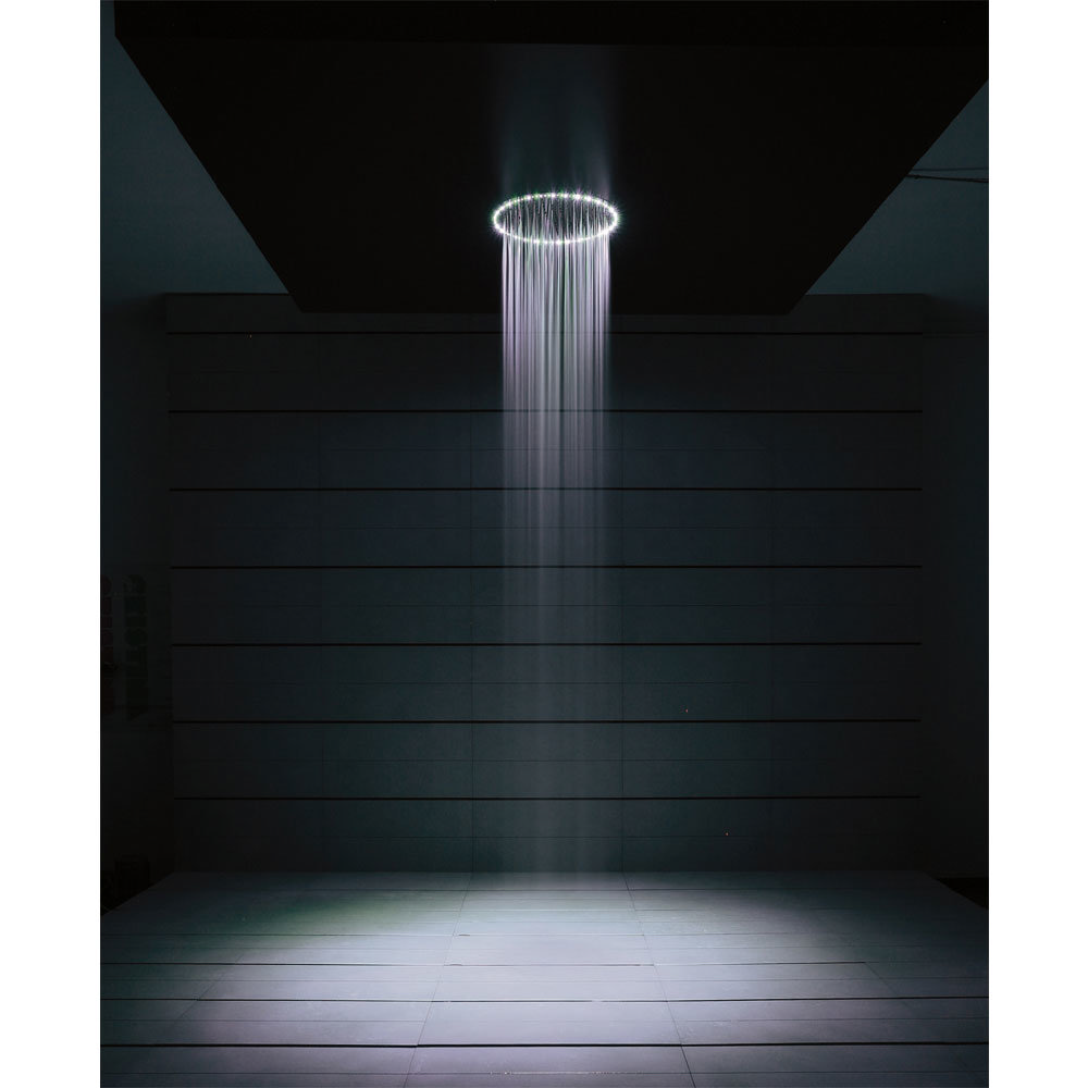 Crosswater - Rio White 240mm Round Showerhead with Lights and Arm Feature Large Image