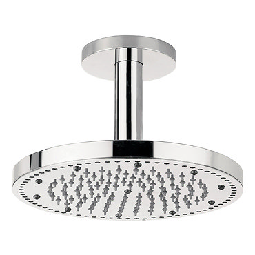 Crosswater - Rio White 240mm Round Showerhead with Lights and Arm Profile Large Image