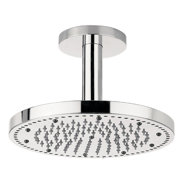 Crosswater - Rio White 240mm Round Showerhead with Lights and Arm Large Image