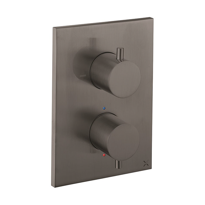 Crosswater Slate MPRO Crossbox 2 Outlet (Bath/Shower Icons) Trim & Levers Finishing Kit