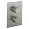 Crosswater - Stainless Steel Effect MPRO Crossbox 2 Outlet (Fixed Head/Handset Icons) Trim & Levers