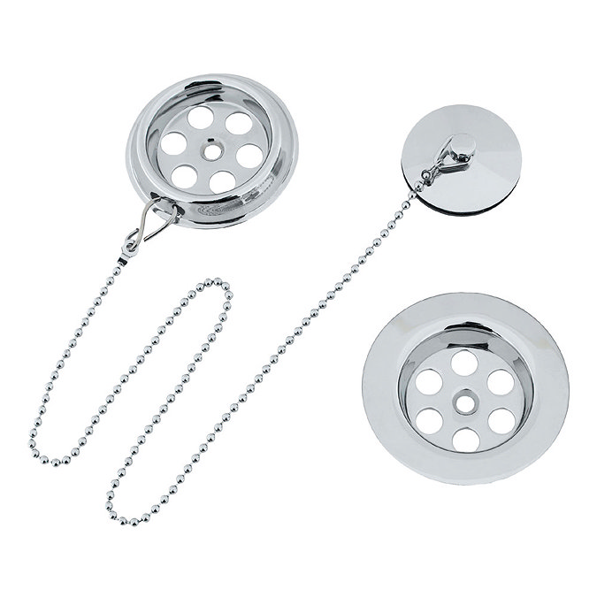 Crosswater - Standard Bath Waste with Plug and Chain - BTW0221C Large Image