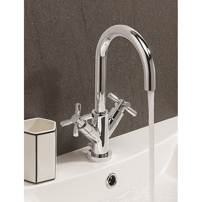 Crosswater Totti II Monobloc Basin Mixer Tap with Pop-up Waste - TO110DPC+  Feature Large Image