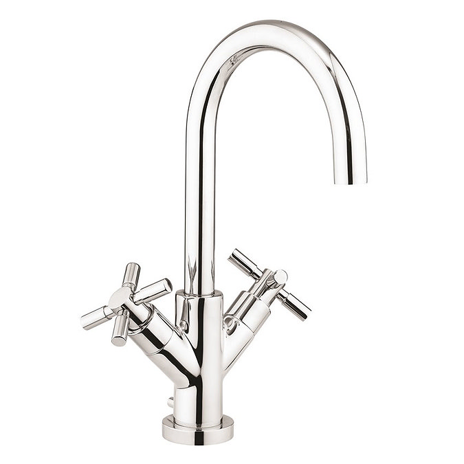 Crosswater Totti II Monobloc Basin Mixer Tap with Pop-up Waste - TO110DPC+ Large Image