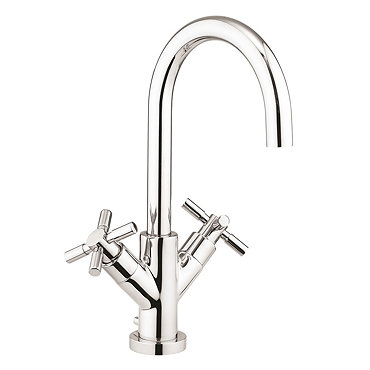 Crosswater Totti II Monobloc Basin Mixer Tap with Pop-up Waste - TO110DPC+  Profile Large Image