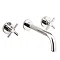 Crosswater Totti II Wall Mounted 3 Hole Set Basin Mixer - TO130WNC+ Large Image