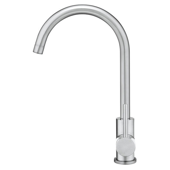 Crosswater Tropic Side Lever Kitchen Mixer - Brushed Stainless Steel Feature Large Image