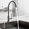 Crosswater Tropic Side Lever Kitchen Mixer w. Concealed Spray Head - Brushed Stainless Steel Profil