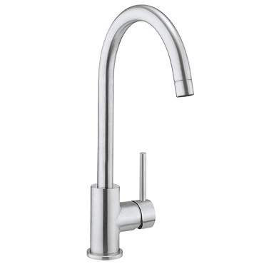 Crosswater Tropic Side Lever Kitchen Mixer w. Concealed Spray Head - Brushed Stainless Steel  Profil