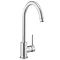 Crosswater Tropic Side Lever Kitchen Mixer w. Concealed Spray Head - Brushed Stainless Steel Large I
