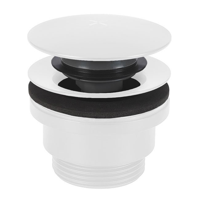 Crosswater Universal Basin Click Clack Waste - Matt White - PRO0280W+ Large Image