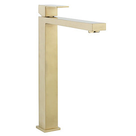 Crosswater Verge Tall Monobloc Basin Mixer Brushed Brass - VR112DNF Large Image