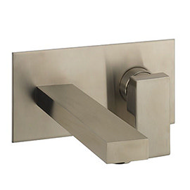Crosswater Verge Wall Mounted (2TH) Basin Mixer Stainless Steel Effect - VR121WNV Medium Image