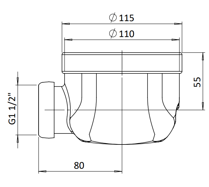 Crosswater Vito 90mm Shower Tray Waste