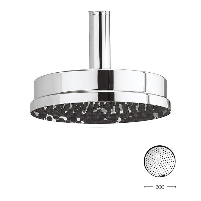 Crosswater - Waldorf 200mm Easy Clean Luxury Round Fixed Showerhead - WF08C_EC Large Image
