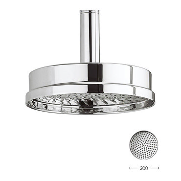 Crosswater - Waldorf 200mm Luxury Round Fixed Showerhead - WF08C Profile Large Image