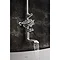Crosswater - Waldorf Art Deco Black Lever Thermostatic Shower Valve with Fixed Head & Bath Spout Fea