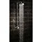 Crosswater - Waldorf Art Deco Black Lever Thermostatic Shower Valve with Fixed Head Feature Large Im