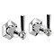 Crosswater - Waldorf Art Deco Black Lever Wall Stop Taps - WF350WC_BLV Large Image