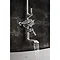 Crosswater - Waldorf Art Deco Chrome Lever Thermostatic Shower Valve with Fixed Head & Bath Spout Fe