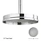 Crosswater - Waldorf Art Deco Chrome Lever Thermostatic Shower Valve with Fixed Head & Handset Stand