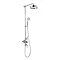 Crosswater - Waldorf Art Deco Chrome Lever Thermostatic Shower Valve with Fixed Head, Slider Rail & 
