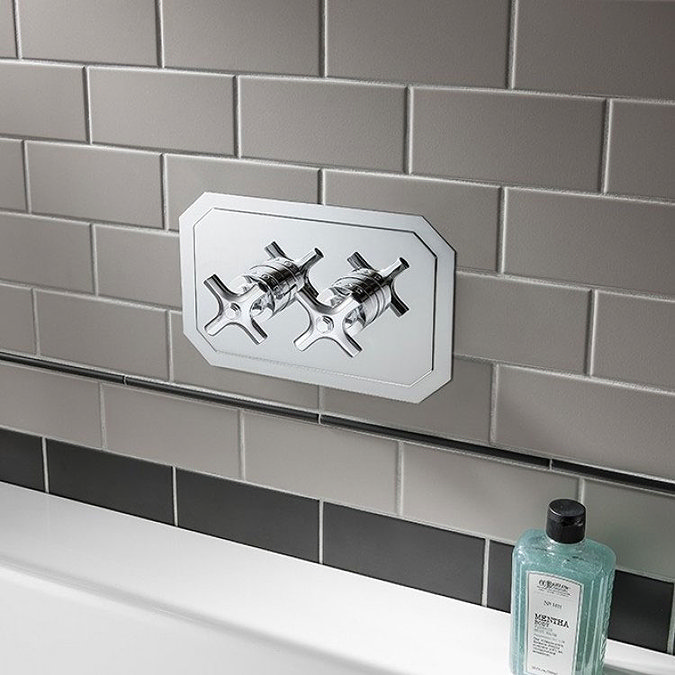 Crosswater - Waldorf Art Deco Crosshead Thermostatic Shower Valve with 2 Way Diverter - Landscape -