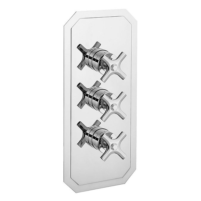 Crosswater - Waldorf Art Deco Crosshead Triple Thermostatic Shower Valve with 2 Way Diverter - WF200