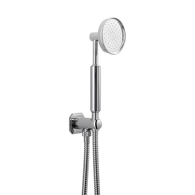 Crosswater - Waldorf Art Deco Shower Handset with Chrome Handle, Wall Outlet & Hose - WF964C_C Large