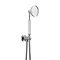 Crosswater - Waldorf Art Deco Shower Handset with White Handle, Wall Outlet & Hose - WF964C Large Im