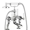 Crosswater - Waldorf Art Deco White Lever Bath Shower Mixer with Kit - WF422DC_LV Large Image