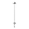 Crosswater - Waldorf Art Deco White Lever Thermostatic Shower Valve with Fixed Head & Bath Spout Pro