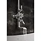 Crosswater - Waldorf Art Deco White Lever Thermostatic Shower Valve with Fixed Head & Bath Spout Fea