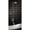 Crosswater - Waldorf Art Deco White Lever Thermostatic Shower Valve with Fixed Head & Bath Spout Sta