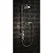 Crosswater - Waldorf Art Deco White Lever Thermostatic Shower Valve with Fixed Head, Handset & Wall 