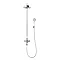 Crosswater - Waldorf Art Deco White Lever Thermostatic Shower Valve with Fixed Head & Handset Profil