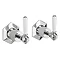 Crosswater - Waldorf Art Deco White Lever Wall Stop Taps - WF350WC_LV Large Image