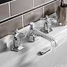 Crosswater - Waldorf Art Deco Crosshead 3 Tap Hole Basin Mixer - WF130DPC Feature Large Image
