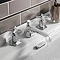 Crosswater - Waldorf Art Deco Crosshead 3 Tap Hole Basin Mixer - WF130DPC Feature Large Image