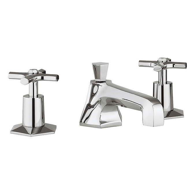 Crosswater - Waldorf Art Deco Crosshead 3 Tap Hole Basin Mixer - WF130DPC Large Image