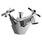 Crosswater - Waldorf Art Deco Crosshead Monobloc Basin Mixer with Pop-up Waste - WF110DPC+ Large Ima