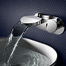 Crosswater Water Circle Wall Mounted 2 Hole Set Basin Mixer - WO121WNC  Profile Large Image