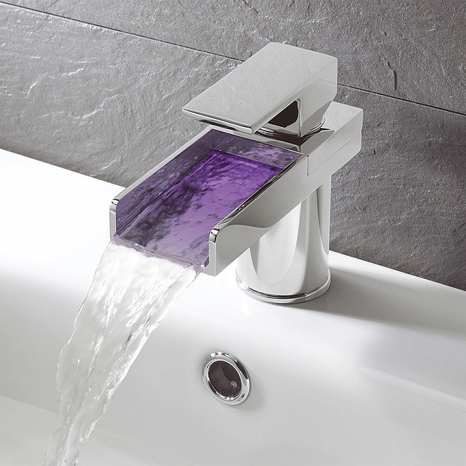 Crosswater - Water Square Lights Monobloc Bath Filler w/ Lights - WSX310DC  Standard Large Image