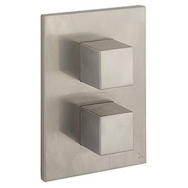 Crosswater - Water Square/Verge Crossbox 1 Outlet Trim & Levers Brushed Stainless Steel Medium Image