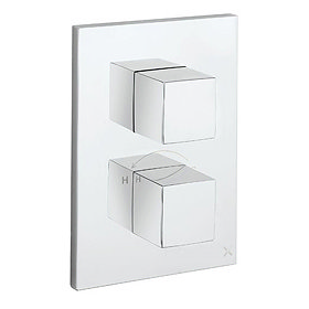 Crosswater - Water Square/Verge Crossbox 2 Outlet Trim & Levers- Chrome Large Image